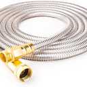 Stainless Steel Garden Hose: 20FT Flexible Water Hose - Leak-Resistant Metal Connector for Faucet Extension - Durable Outdoor Use for Gardeners & DIY Tasks
