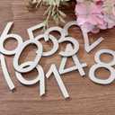 uxcell 20Pcs Self Adhesive Mailbox Numbers, 2.8" Acrylic Door Address Sign Stickers, Raised 3D Effect, for Residence, Apartment, Office Room, Mailbox (Number 0-9, Silver Tone)