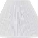 Aspen Creative 33134, Mushroom Pleated Traditional Spider Lamp Shade, White, 7" Top x 17" Bottom x 11-1/2" Slant, 7x17x11.5"