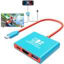 Switch 2 Dock, Replacement for Nintendo Switch 2 Dock Support 4K/60HZ Switch 2 TV Mode Compatible Nintendo 2, Portable Travel Switch 2 Docking Station with HDMI2.0/PD 100W/USB3.0 Port