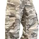 DFGIGT Mens Denim Baggy Pants with Cargo Pockets Mid Weight Casual Streetwear Wide Leg Jeans Hip Hop Skater Trousers (Large, E15 Camo)