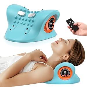 Smedz Neck Massager 2026 New Upgrade 3 in 1 Portable Massager with Heat and Comfortable Stretching - Adjustable Intensity for Neck and Shoulder Relaxation at Home, Office