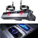 Upgrade 65W USB Charger Hub for Tesla Model 3 Highland 2024-2025 & New Model Y Juniper 2026 Accessories, 4-Port Retractable Phone Charger USB Hub  Center Console