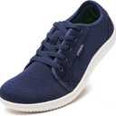 VNANV Men's Barefoot Shoes Wide Toe Box | Minimalist Zero Drop Sneakers for Walking & Gym | Breathable Mesh Cross Training Footwear | Lightweight Natural Feel for Balance & Posture (A-Blue/White,16.5)