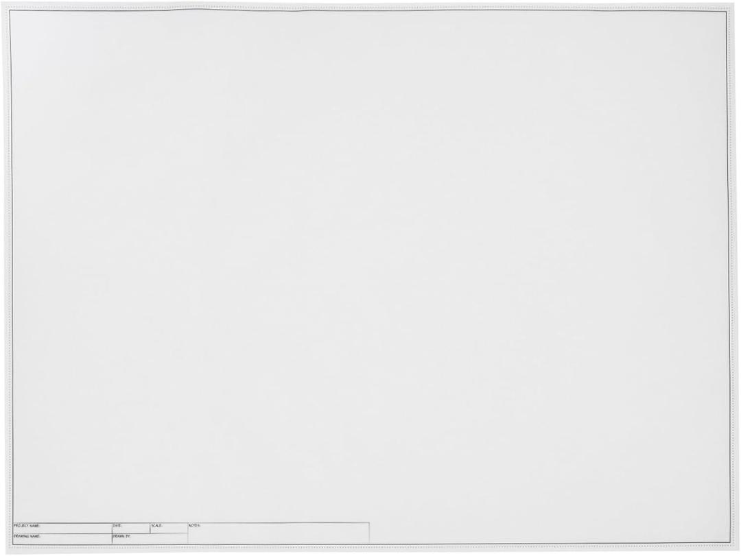 Bright Creations Drafting Vellum Paper Sheets with Engineer Title Block, Translucent Tracing Paper (24x18 in, 20 Sheets)