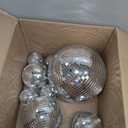 Haull 8 Pcs Large Disco Ball Set Silver Mirror Disco Reflective Ball with Hanging Ring Party Ornament Decoration for Stage Club Ballroom Dance Hall Wedding Prom Props(12'', 8'', 6'', 4'')