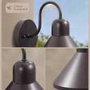 EDISHINE 2 Pack Gooseneck Barn Light, 8IN Outdoor Wall Light Fixture, Farmhouse Outside Wall Sconce, Brown Wall Mount Lantern for Porch, Entryway, Garage