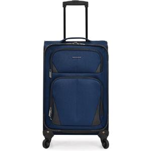 U.S. Traveler Aviron Bay Expandable Softside Luggage With Spinner Wheels, Navy, Carry-on 23-Inch, 1-Piece Carry-on 23-Inch