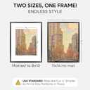Homeforia Black 11x14 Picture Frame, High End Metal 11x14 Poster Frames with Mat 8x10, 11 x 14 Black Frame Matted to 8 x 10 inch Photo, 11 by 14 Thin Hanging Frames, Tempered Glass, Wall Kit, Set of 1