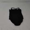 MOLLDAN Dance Leotard for Women Camisole Ballet Wear,Double Straps with Mesh Back,Chest Padded (Small, Black)