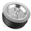 Dreyoo 1 Pcs 5 Inch End of Pipe Gripper Mechanical Plug, Steel Drain Pipe Cover with Galvanized Screw and Wing Nut for Outdoor Sewer Cleanout Drain