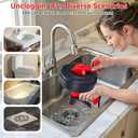Drain Snake Hair Drain Clog Remover,SEVVETROOL Plumbing Drain Auger Snake Drill Attachment Toilet Snake Auger for Bathroom Kitchen Tub Shower Drain Clog Remover with Gloves(33ft/10M)
