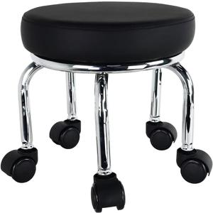 Modern Roller Seat PU Leather Low Round Rolling Stool 360 Swivel Small Low Seat with Universal Caster Wheels Foot Stool for Home Office Garage Shop Fitness Sport H12.4" Black Modern Roller Seat PU Leather Low Round Rolling Stool 360 Swivel Small Low Seat with Universal Caster Wheels Foot Stool for Home Office Garage Shop Fitness Sport H12.4" Black