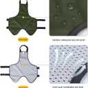 Waterproof Corgi Raincoat - Lightweight Dog Bellyband & Protector, Breathable, Anti-Dirty Puppy Outfits(Green, 2XL)