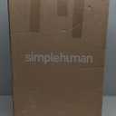 simplehuman 45 Liter / 12 Gallon Rectangular Kitchen Step Trash Can with Soft-Close Lid, White Plastic