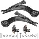 Front Lower Control Arm with Ball Joint Fit for Toyota Celica 2000-2005, Corolla 2003-2008 All Models - 4 PCS Suspension Kit K640360 K640361 K90309