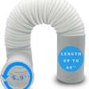 Portable Air Conditioner Hose, Portable Exhaust Vent Hose with 5.9 Inch Diameter, Anti-Clockwise Thread, About 60 Inch Length