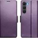 for Samsung Galaxy S23 Case Wallet with RFID Blocking Card Holder, PU Leather Kickstand Protective Flip Phone Cover Fit for Galaxy S23 6.1", Purple