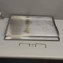 Skyflame Universal Stainless Steel Griddle Plate with Even Heating Bracing for BBQ Charcoal/Gas Grills, 23" x 16" Rectangular Hibachi Flat Top Griddle for Indoor/Outdoor Cooking