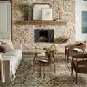 Loloi Magnolia Home by Joanna Gaines Banks Collection BAN-05 Spice/Blue 2'-6" x 7'-6", .13" Pile Height, Machine Washable, Runner Rug