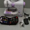 Sewing Machine for Beginners & Kids, Mini Portable Sewing Machines with 12 Built-in Stitch Patterns, 2-Speed Foot Pedal, Perfect for Teaching Daughter Granddaughter to Sew(Purple White)