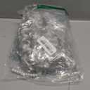 ANOGOL Hair Cap+ 5pcs Old Lady Wig Set Grandma Wigs Granny Wig and Accessories Grey Curly Wigs Old Lady Costume Women 100 Days of School Outfit Halloween Party (Glasses+ Eyeglass Chain+ Necklace)