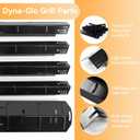 DGH474CRP Grill Heat Plate Replacement Part for Dyna-Glo 5 Burner DGH485CRP DGH483CRP, 4 Burner DGH450CRP, Grill Heat Shield for Dyna Glo 3 Burner DGH373CR, 70-02-411 Flame Guards, 70-02-412 Heat Tent