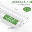 Tandefio 12 Pcs 4 ft Polycarbonate Greenhouse Panels H Connectors Fits 8 mm Polycarbonate Panels Clear Roofing Greenhouse Accessories