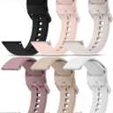 Meliya Veryfit Smart Watch Bands for IDW13, IDW16, IDW19 Smartwatch, 6 Pack Soft Silicone Sport Band for Fitpolo IDW13/Woneligo W13/FITVII HM57, ENOMIR/TOOBUR/MILOUZ/Gydom/Faweio/Veryfit IDW19