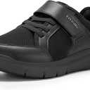 FitVille Wide Diabetic Walking Shoes for Men, Lightweight Non-Slip Breathable Casual Shoes for Swollen Feet for Standing All Day (11.5 X-Wide, Jet Black)