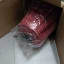 Kingdura 10ft 3-Tier Patio Umbrella with Solar Lights, Table Umbrella Outdoor Patio with Easy Crank & Tilt, 8 Sturdy Ribs, UV Protection, 32 LED Lights for Deck, Poolside, Market (Dark red)