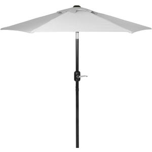 6 Ft Outdoor Patio Umbrella, Easy Open/Close Crank and Push Button Tilt Adjustment - Gray Market Umbrellas