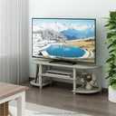 Furinno Turn-S-Tube Wide TV Entertainment Center, Sonoma Oak/White, 47. 25x13. 4x15. 9