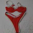 MakeMeChic Women's High Waisted Bikini Sets Color Block 2 Piece Swimsuit Bathing Suit, Medium