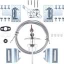 Garage Door Lock Kit, Complete Set with Spring Latch and Keyed Handle, Home Improvement Door Lock