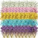 Woanger 100 Pcs Mini Dried Babys Breath Flowers Bulk for Resin Art DIY Craft Dried Natural Gypsophila Branches for Wedding Card Making, Gifts Wrap, Pressed Baby's Breath Flowers Bouquet, 5 Colors