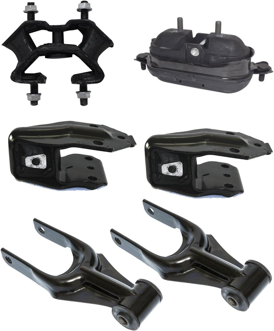ENA Engine Motor and Trans Mount Set of 6 Compatible with Chevrolet 2006 2007 2008 2009 2010 2011 Impala 2006 2007 Monte Carlo 3.5L Replacement for A2818 A5372 A5372 A2906 A5263 A5263