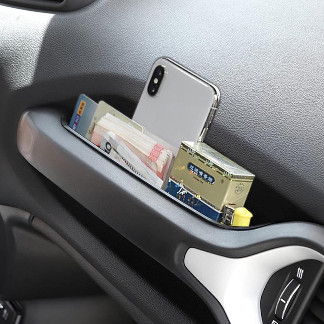 YOCTM GrabTray Interior Storage Compatible with Jeep Renegade 2015-2024 Co-pilot Grab Bar Storage Tray Organizer Box Phone Holder Accessories with Rubber Pad