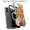 LUMARKE for iPhone 16 Case,Cute Floral Cover,Wireless Charging