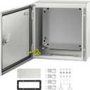 VEVOR NEMA Steel Enclosure 12×12×6, NEMA 4X Steel Electrical Box, IP66 Waterproof & Dustproof, Outdoor/ Indoor Electrical Junction Box, with Mounting Plate