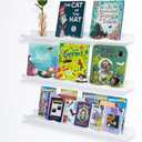 Floating Bookshelf for Kids, Cloud Picture Ledge Shelf - White, 35.4 Inches, Nursery Book Shelves Set of 3, Baby & Toddler Room Decor