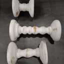 Romadedi Candle Holder Pillar Candles Wood Vintage - Set of 3 Candle Holders for Candles Country House Rustic Country House Style Decoration Living Room Table Decoration Autumn Spring Table Wedding