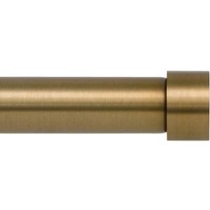 Ivilon Drapery Window Curtain Rod - End Cap Style Design 28" to 48" Color Warm Gold