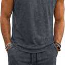 JMIERR Men's Vintage Acid Wash Two Piece Set Tank Top and Shorts