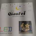 QiaoFei Decorative Moon-Star Night Light,Cute LED Nursery Night Lamp Gift-Marquee Moon-Star Sign for Birthday Party,Baby Shower,Kids Room, Living Room Decor(White)