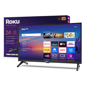Roku Smart TV – 24-Inch Select Series, 720p HD TV – Roku TV with Voice Remote – Flat Screen LED Television with Wi-Fi for Streaming Live Local News, Sports, Family Entertainment