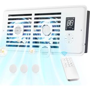 Register Booster Vent Fan: AC Vent Cover for 4"x10" Holes Cover - Air Boosting Register Fan - Smart 10-Speeds Electric Air Exhaust for Duct Floor Room Wall Window Transfer with Remote Control Register Booster Vent Fan: AC Vent Cover for 4"x10" Holes Cover - Air Boosting Register Fan - Smart 10-Speeds Electric Air Exhaust for Duct Floor Room Wall Window Transfer with Remote Control