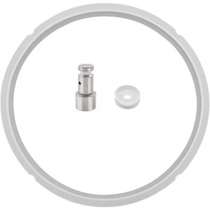 Universal Silicone Sealing Ring for 5 & 6 Quart Electric Pressure Cookers, Replacement Parts Set Include Float Valve Seal, Gasket, Sealing Ring for 5, 6 Quart Models, Clear