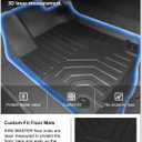 KIWI MASTER Floor Mats & Cargo Mat for 2017-2022 Honda CR-V (Tray in Lower Position), Custom Fit All Weather Car Mats, Heavy Duty TPE Floor Liners, Front & Rear & Tray Trunk Mat Set, Black