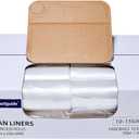 Clear Trash Can Liners, 10-15 Gallon, 24'' x 33'', Wholesale 1000 Count, High Density Garbage Bags for Bathroom, Office, Commercial and Industrial Use